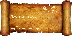 Mocanu Frida névjegykártya